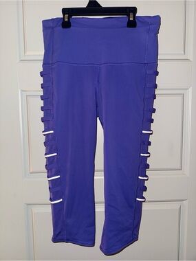 lululemon athletica women’s Purple Leggings with Side Ladder Straps